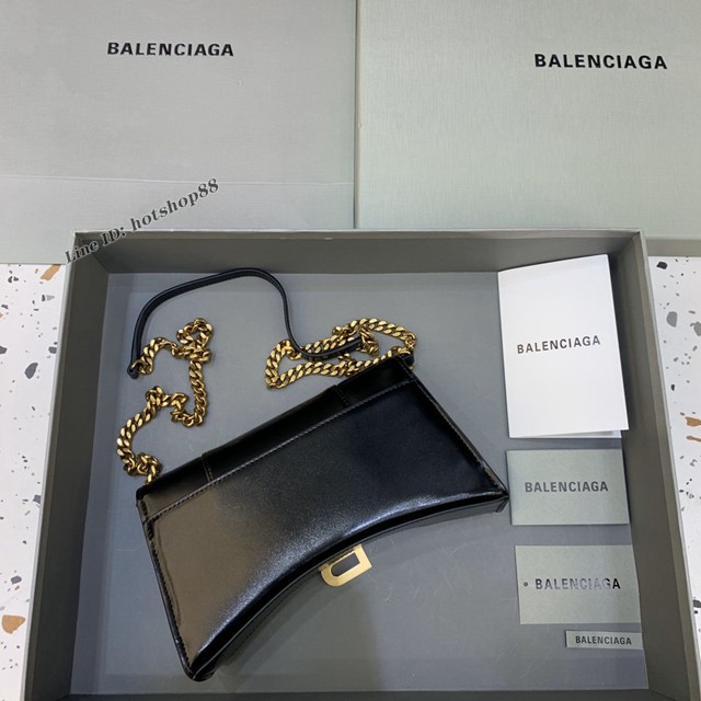 Balenciaga專櫃爆款鱷魚紋鏈條包女士肩背包 巴黎世家沙漏鏈條斜挎包 fyj1889